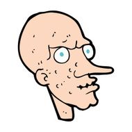 cartoon evil old man N26