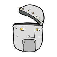 cartoon robot head N109