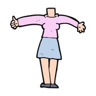 cartoon female body (add photos or mix and match cartoons) N336