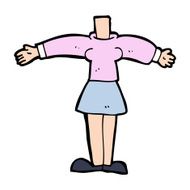 cartoon female body (add photos or mix and match cartoons) N337