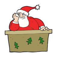 cartoon bored santa claus N15