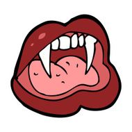 Cartoon Vampire Lips N44