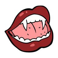 Cartoon Vampire Lips N45