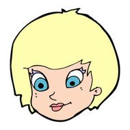 cartoon female face N219