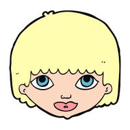cartoon female face N220