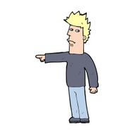 Cartoon Man Pointing N299