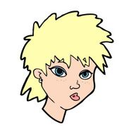 cartoon curious girl N16