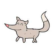 cartoon little wolf N126
