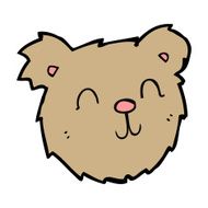 cartoon happy teddy bear face N6