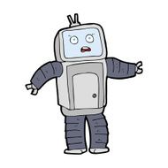 cartoon funny robot N120