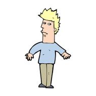 cartoon worried man N151