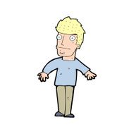 cartoon worried man N152