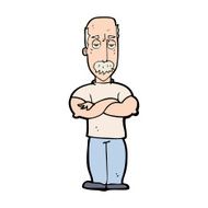 cartoon angry man with mustache N15