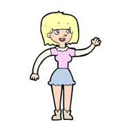 Cartoon Girl Waving N48