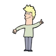 cartoon man with idea N229