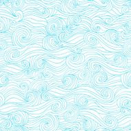 Seamless wave hand-drawn pattern waves N3