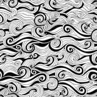 Seamless wave hand-drawn pattern waves N5