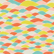 seamless abstract hand-drawn pattern waves N11