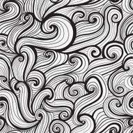 seamless abstract hand-drawn pattern waves N18