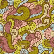 seamless abstract hand-drawn pattern waves N19