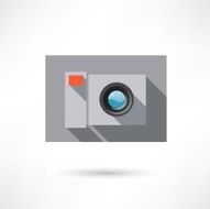 camera in a flat design icon