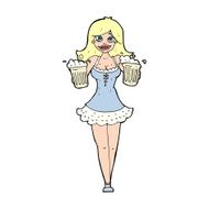 cartoon beer festival girl N12