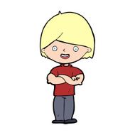 cartoon man with crossed arms N41