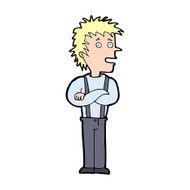 cartoon boy with folded arms N30