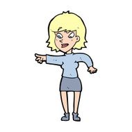 cartoon woman pointing N310
