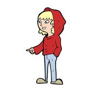 cartoon pointing teenager N15