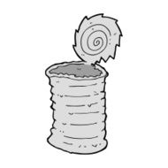 cartoon old tin can N14