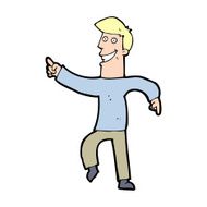 cartoon grinning man N133