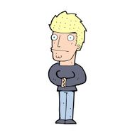 cartoon worried man N154