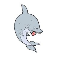 Funny Cartoon Shark N48