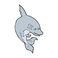 Funny Cartoon Shark N49