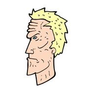 cartoon angry face N43