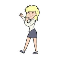 cartoon happy businesswoman N14
