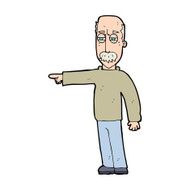 cartoon old man gesturing Get Out! N15
