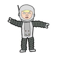 Cartoon Astronaut N185