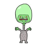 cartoon space alien N91