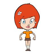 cartoon pretty woman N408