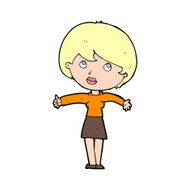 cartoon woman giving thumbs up N15
