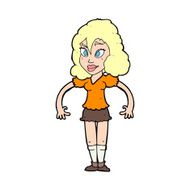 cartoon pretty woman N409