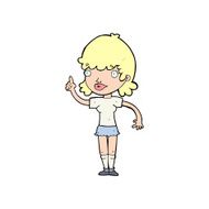 cartoon woman with idea N377