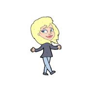 stress free woman cartoon N14