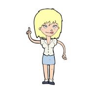 cartoon woman with idea N378