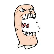 cartoon furious man shouting N14