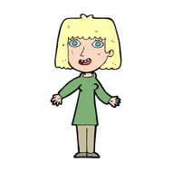 cartoon happy woman N380