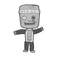 cartoon funny robot N122