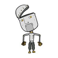 cartoon funny robot N123